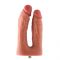 Подвійний фалоімітатор для секс-машин Hismith Silicone Double Penetrator Dildo, система KlicLok