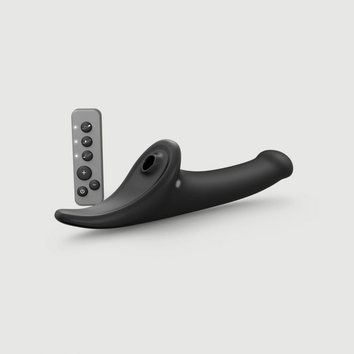 Вібронасадка для страпону з вакуумною стимуляцією Strap-On-Me Multi Orgasm Dildo M Black