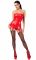 Корсет з підв'язками для панчіх Noir Handmade F368 Bombshell Fierce Corset-belt Red XL