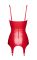 Корсет з підв'язками для панчіх Noir Handmade F368 Bombshell Fierce Corset-belt Red XL