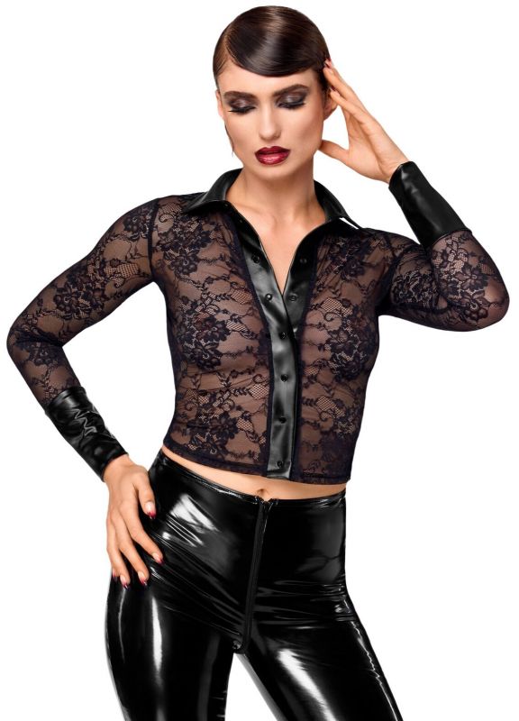 Блуза Noir Handmade F377 Noirelle Lace Button-up Shirt XS