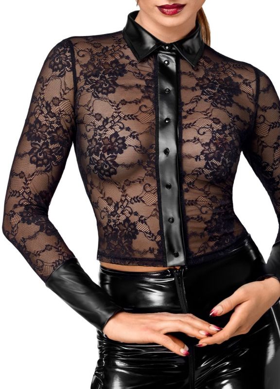 Блуза Noir Handmade F377 Noirelle Lace Button-up Shirt L