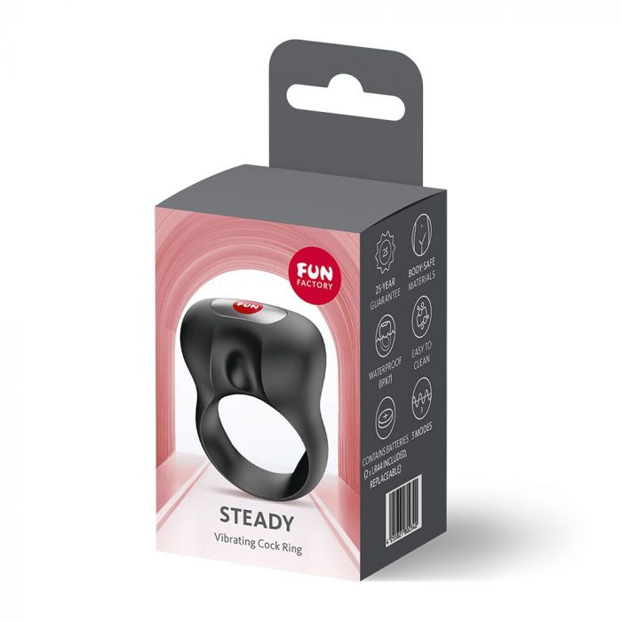 Ерекційне віброкільце Fun Factory Steady Black