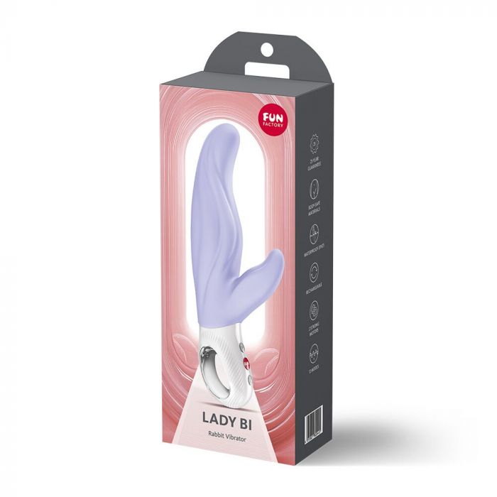 Вібратор-кролик для точки А Fun Factory LADY BI Purple, 2 мотори, 12 режимів