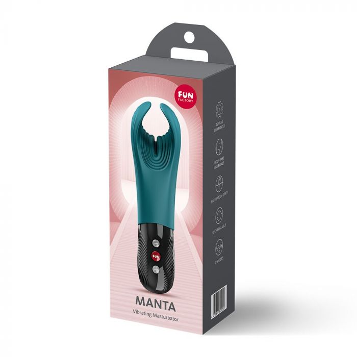 Вібратор для пеніса Fun Factory MANTA Bottle Green, підходить для парних ігор