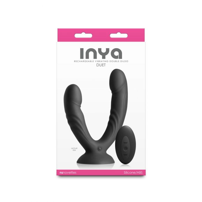 Подвійний ділдо з вібрацією NS Novelties INYA - Duet - Black
