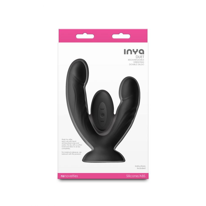 Подвійний ділдо з вібрацією NS Novelties INYA - Duet - Black