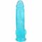 Фалоімітатор Doc Johnson Crystal Jellies - 8 Inch Realistic Cock with Balls- Teal