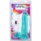 Фалоімітатор Doc Johnson Crystal Jellies - 8 Inch Realistic Cock with Balls- Teal