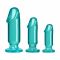 Набір анальних пробок Doc Johnson Crystal Jellies - Anal Starter Kit- Teal