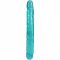 Фалоімітатор двосторонній Doc Johnson Crystal Jellies 12" Jr. Double Dong Teal