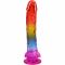 Фалоімітатор Doc Johnson Crystal Jellies - 9.5 Inch Dildo - Rainbow