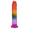 Фалоімітатор Doc Johnson Crystal Jellies - 8.5 Inch Сlassic Dong - Rainbow