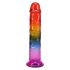 Фалоімітатор Doc Johnson Crystal Jellies - 8.5 Inch Сlassic Dong - Rainbow