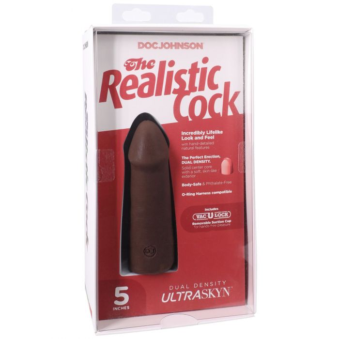 Фалоімітатор Doc Johnson The Realistic Cock ULTRASKYN - 5 Inch Chocolate