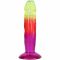 Фалоімітатор Doc Johnson Crystal Jellies - 6.5 Inch Classic Dong - Rainbow