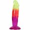 Фалоімітатор Doc Johnson Crystal Jellies - 6.5 Inch Classic Dong - Rainbow