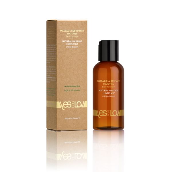 Масажна олія YESforLOV NATURAL MASSAGE LUBRICANT Orange blossom 100 мл, повністю натуральна