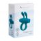 Ерекційне віброкільце S Pleasures Premium Rabbit Ring бірюзове, зі знімною віброкулею та вушками