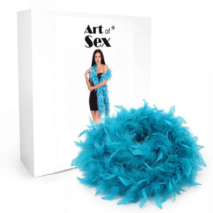 Боа з пір’я Art of Sex, довжина 2 метри, колір блакитний