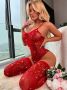 Бодістокінг JSY WW7238-Red One Size