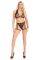 Комплект Leg Avenue Lace Bra Top and Panty with Garters One Size Black