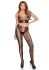 Комплект Leg Avenue Net & Lace Crop Top and Tights One Size Black
