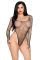 Боді Leg Avenue High-Cut Industrial Net Bodysuit One Size Black