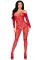 Бодістокінг Leg Avenue Crotchless Fishnet Bodystocking One Size Red