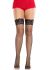 Панчохи Leg Avenue Backseam Fishnet Stay Ups with Lace Top One Size