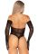 Боді Leg Avenue Lace Halter Teddy and Long Gloves One Size Black