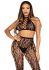 Комплект Leg Avenue Crop Top & Crotchless Tights One Size Black